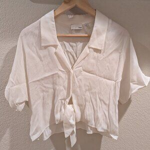 Aritzia Wilfred Free Tie Front Blouse